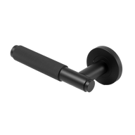 Ivan Door Handle Knurled Matte Black