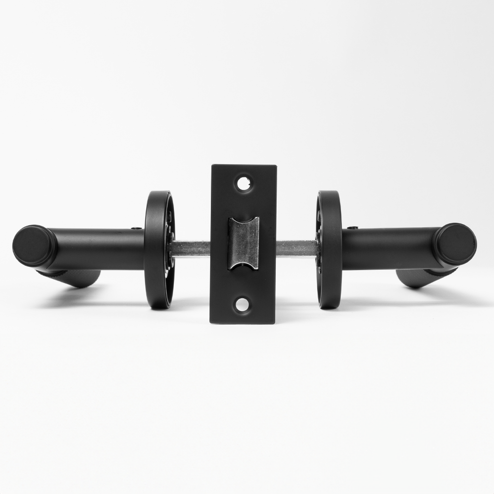 Ivan Door Handle Knurled Matte Black