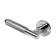 Ivan Door Handle Knurled Chrome