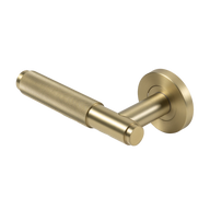 Ivan Door Handle Knurled Brushed Brass Gold