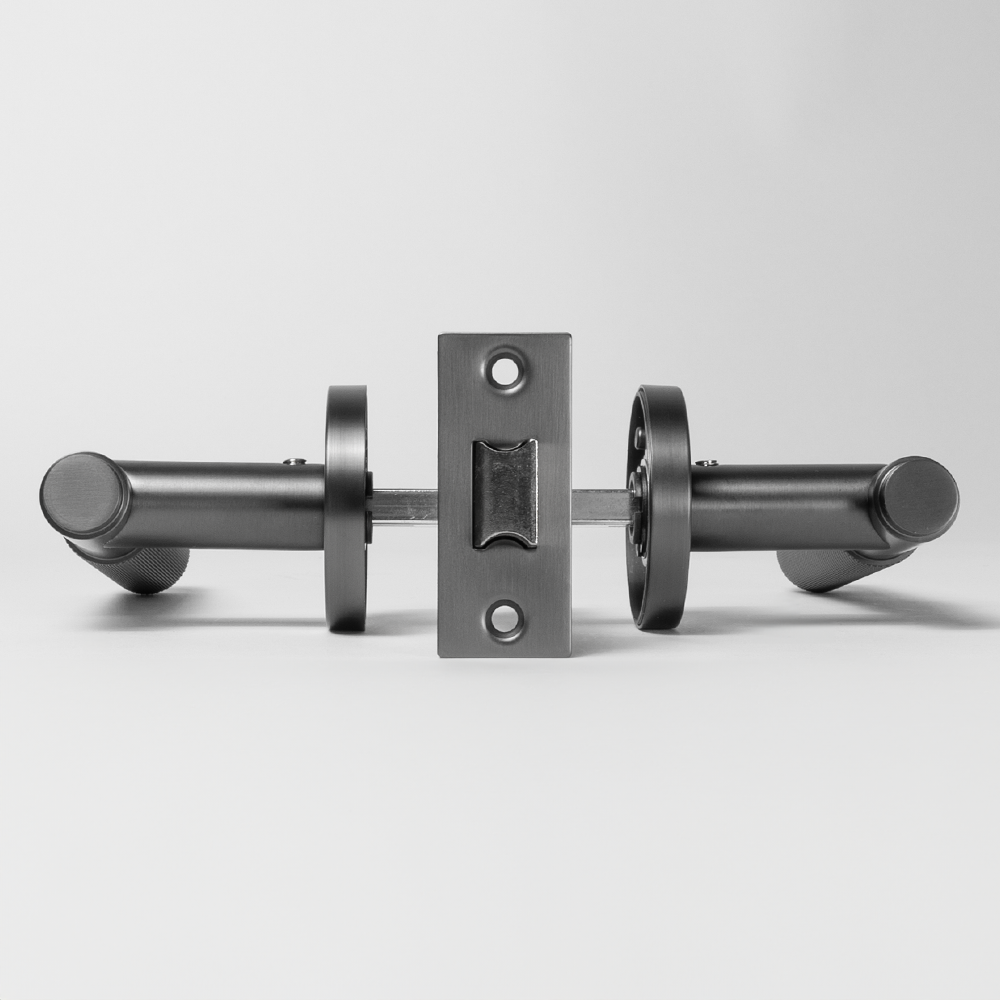 Ivan Door Handle Knurled Brushed Gunmetal