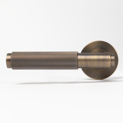 Ivan Door Handle Knurled Brushed Vintage Antique Brass