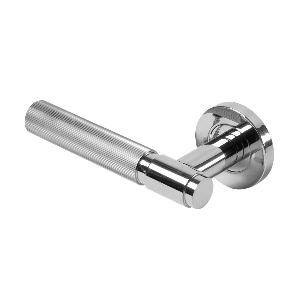 Marko Door Handle Linear Reeded Chrome