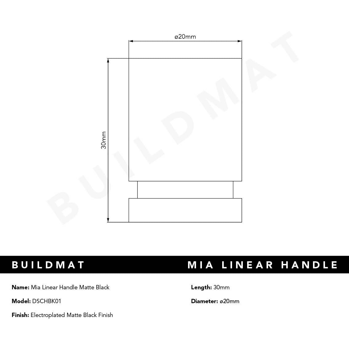 Mia Linear Handle Matte Black