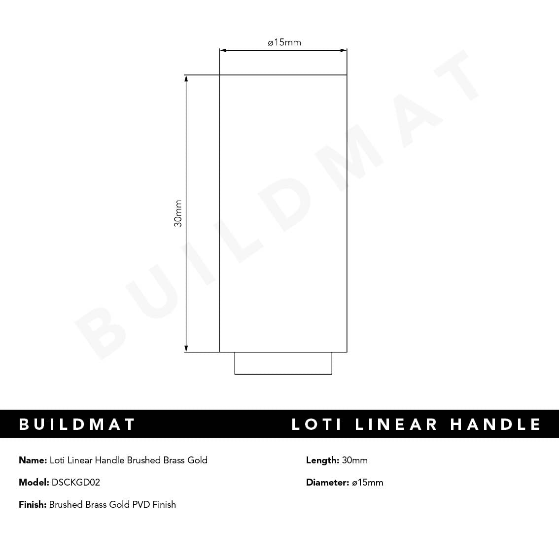 Loti Linear Handle Brushed Brass Gold