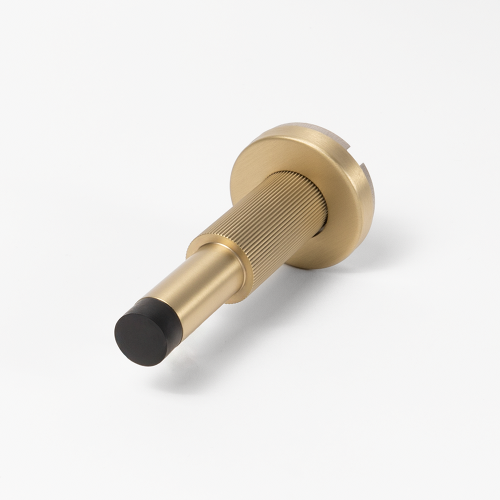 Wilma Linear Door Wall Stop Brushed Brass Gold