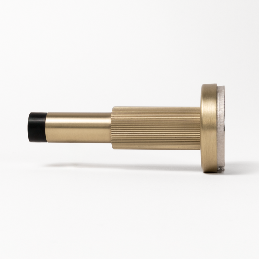 Wilma Linear Door Wall Stop Brushed Brass Gold