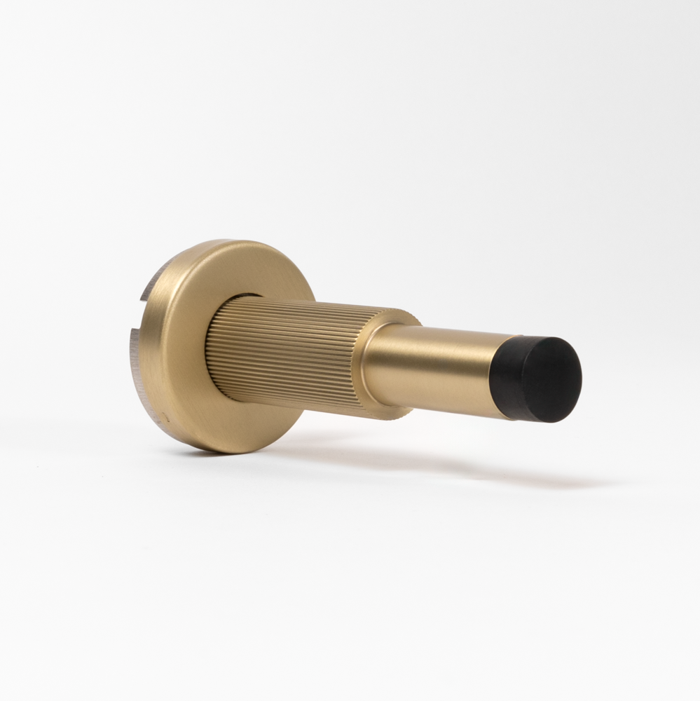 Wilma Linear Door Wall Stop Brushed Brass Gold