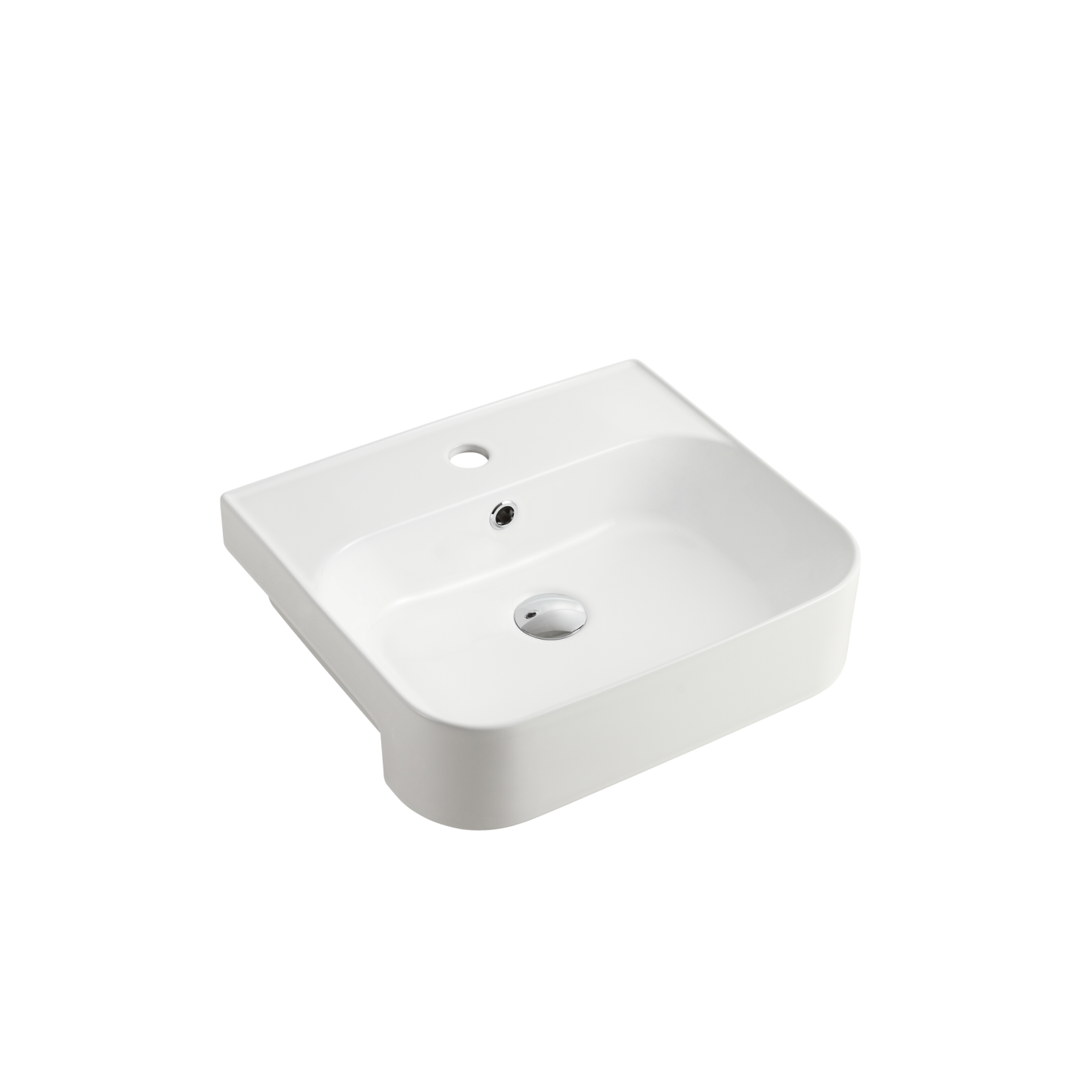 Dublin Semi-Recessed Basin White