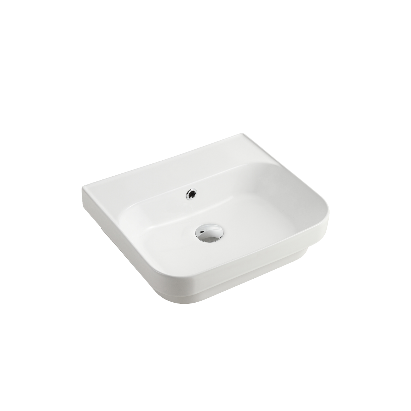 Dublin Inset Basin With No Tap Hole White