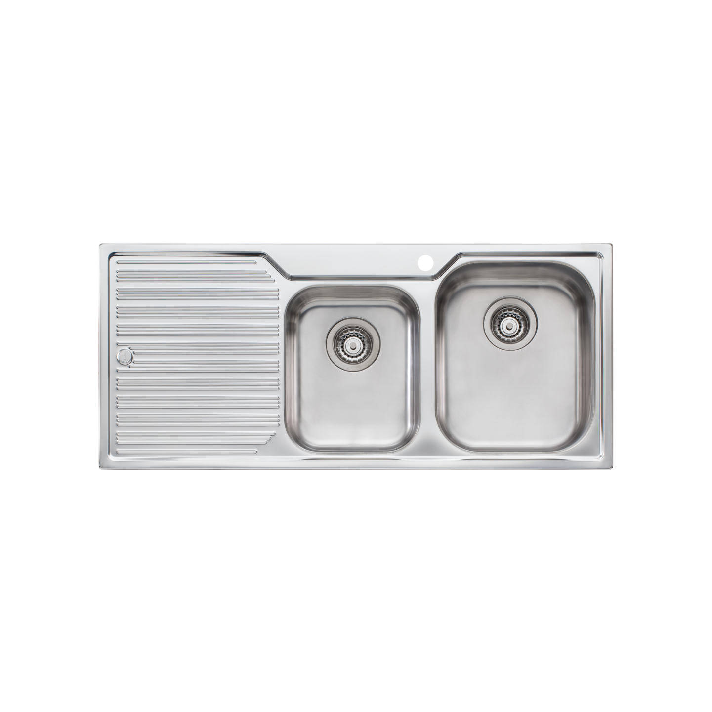 Diaz 1 And 3/4 Bowl Sink With Drainer Right Stainless Steel