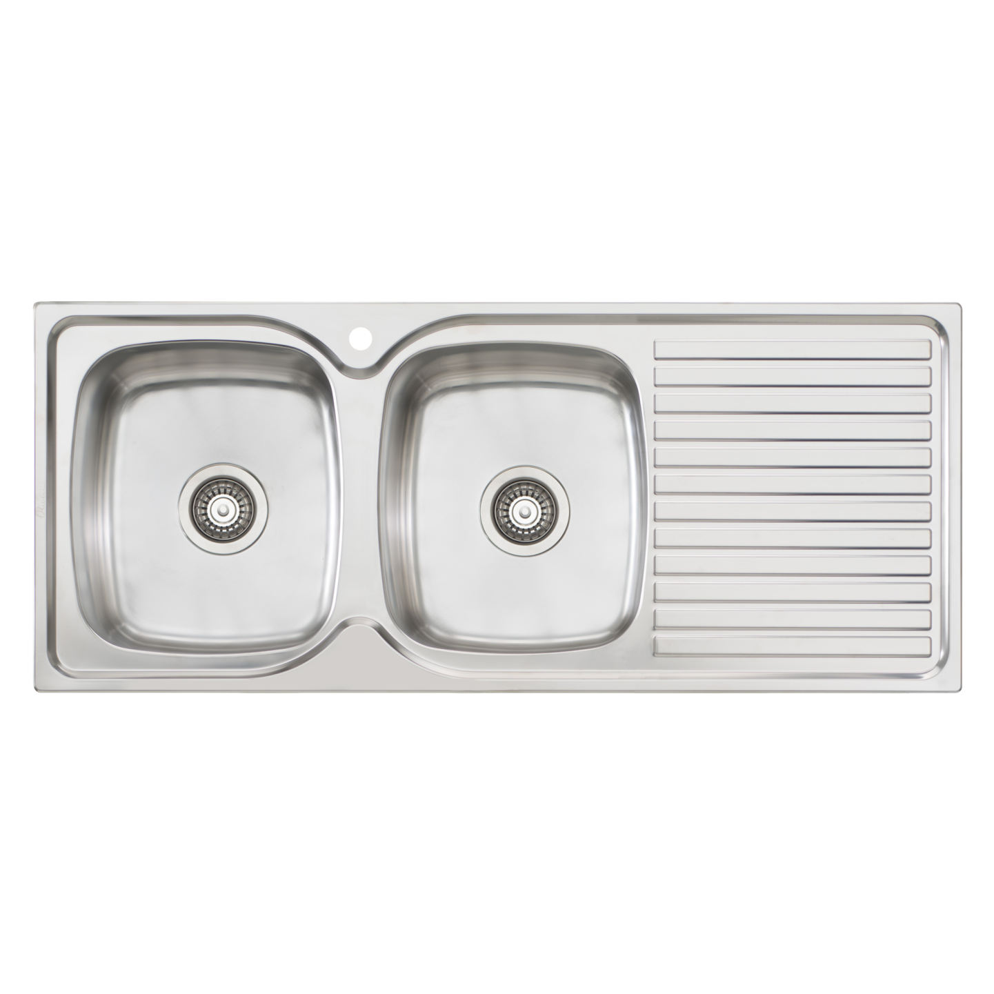 Endeavour Double Bowl Sink With Drainer Left Stainless Steel