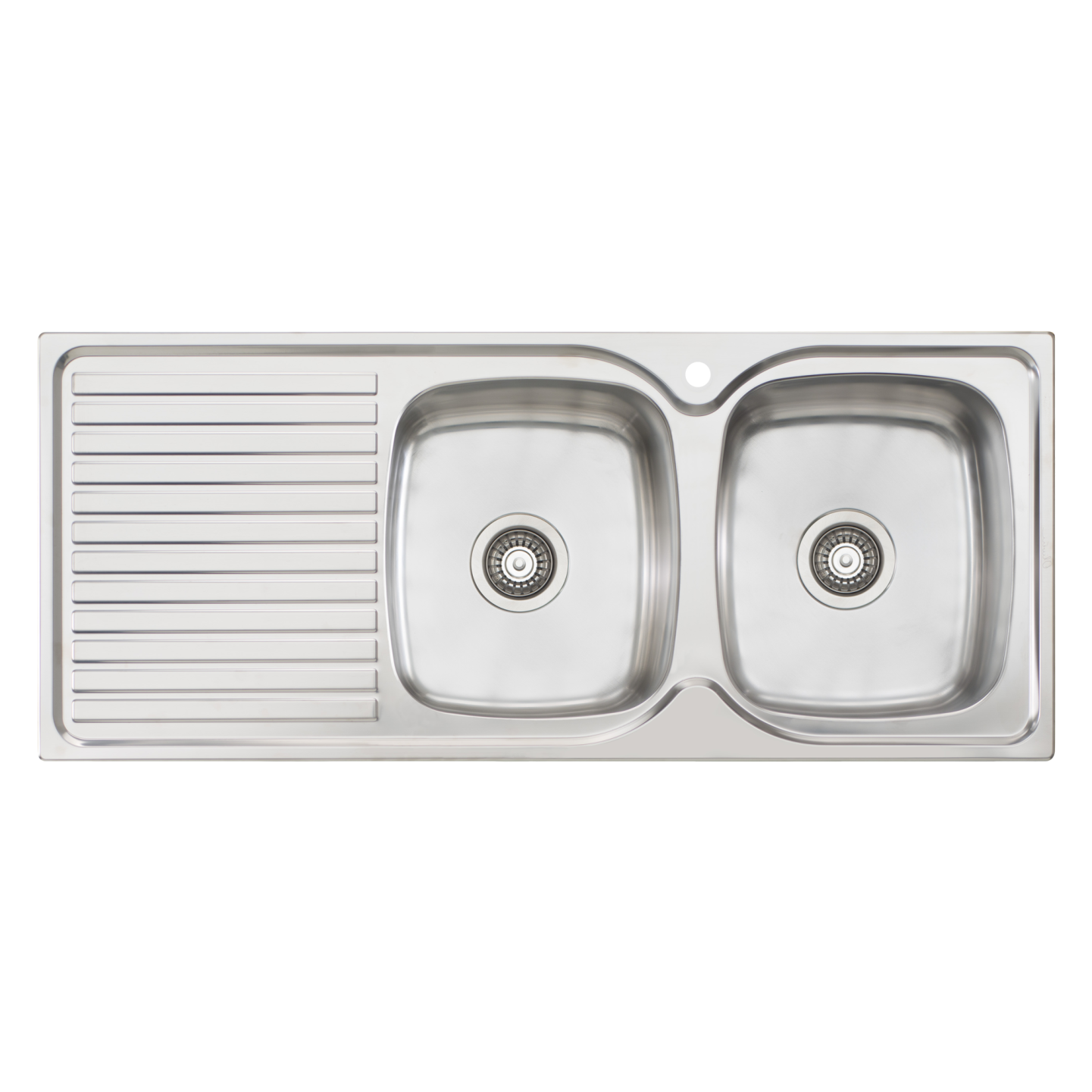 Endeavour Double Bowl Sink With Drainer Right Stainless Steel