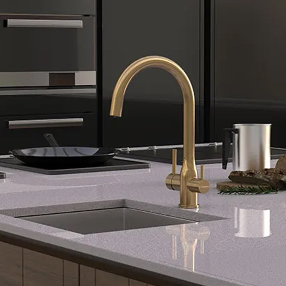 Puretec Tripla Elite Brushed Gold Stainless Steel