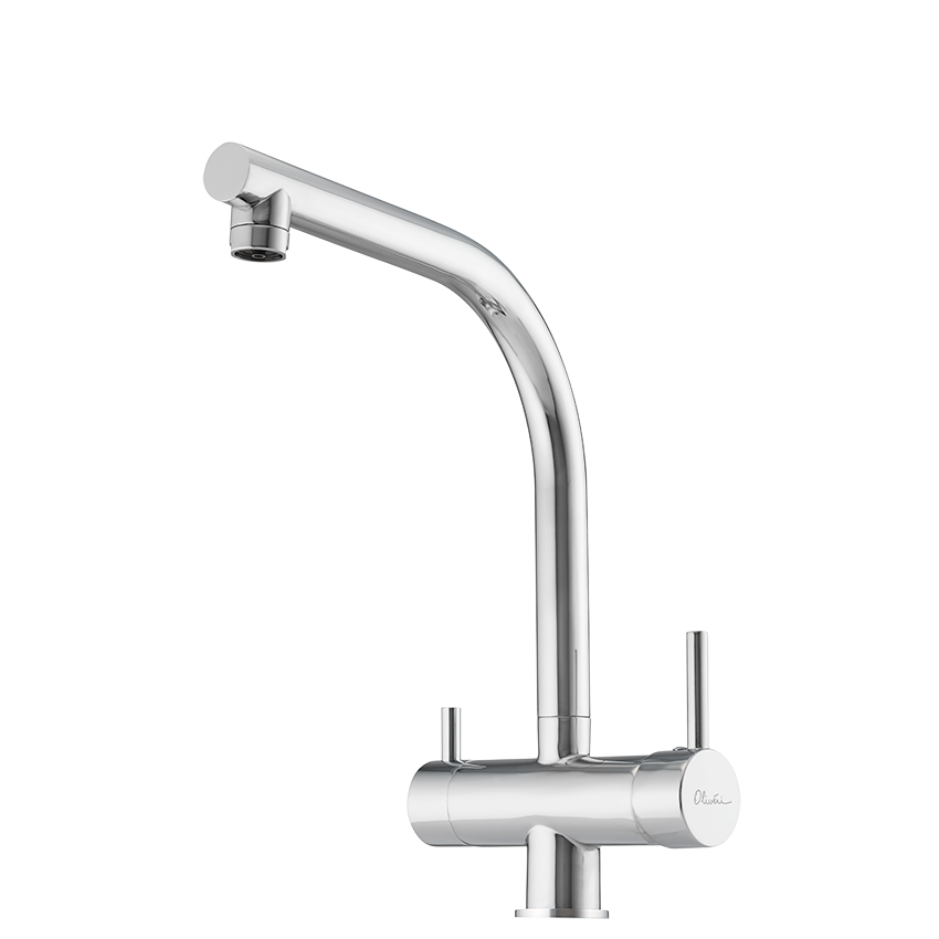 Essentials Square Goose Neck 3 Way Filter Tap Chrome