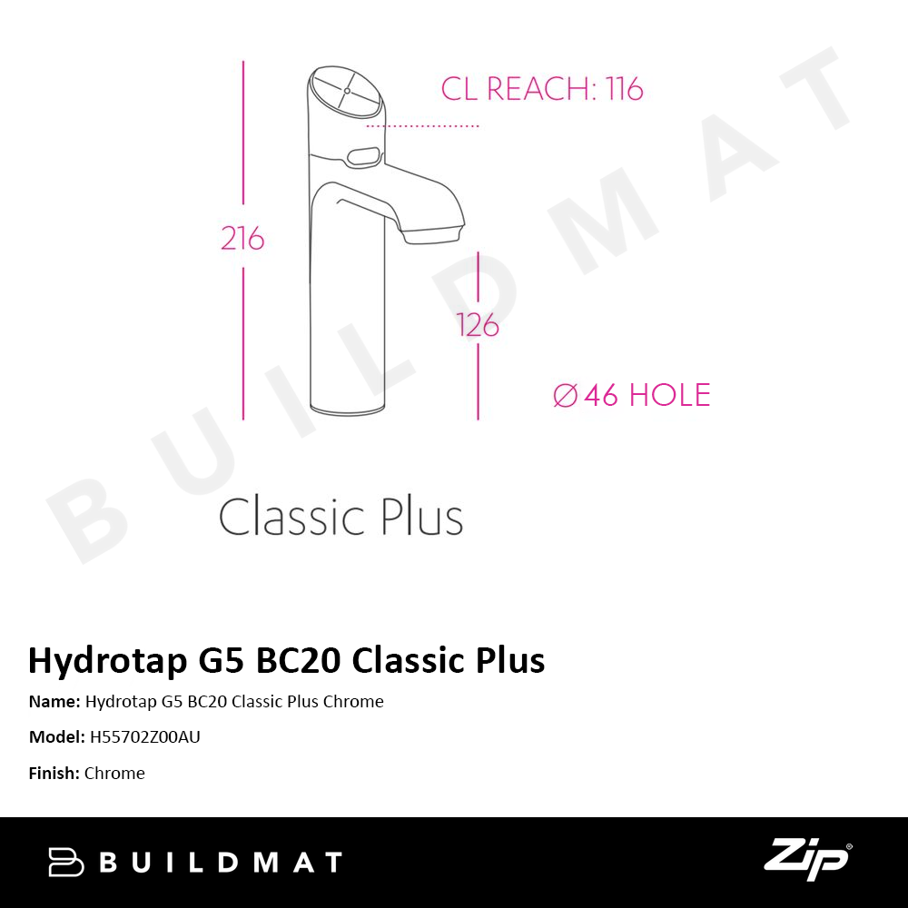 HydroTap G5 BC20 Classic Plus Chrome