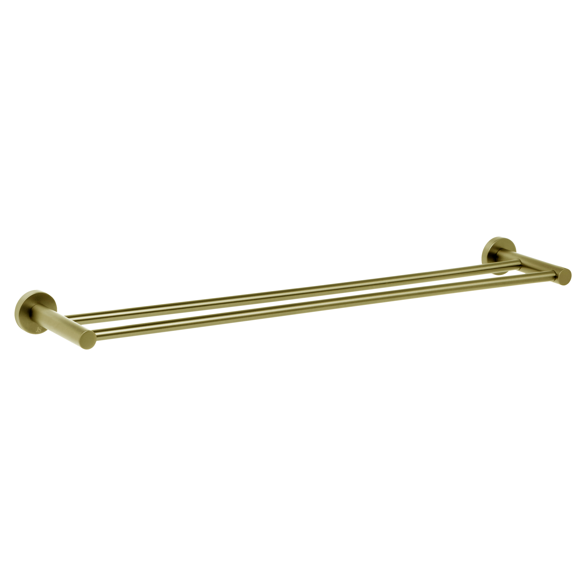 Venezia Double Towel Rail 600mm Brushed Brass Gold