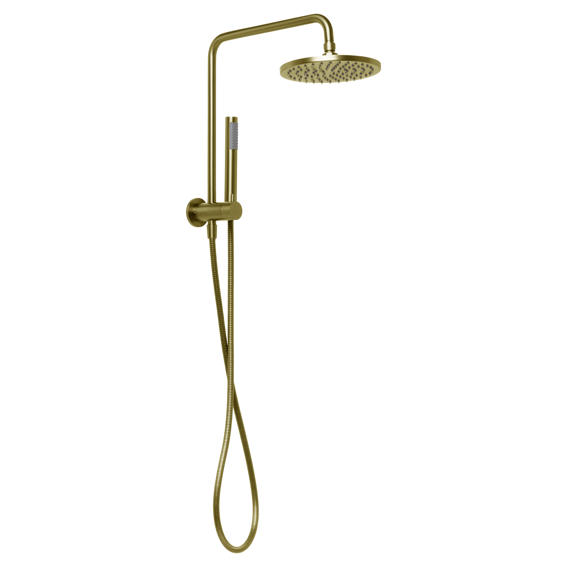 Venezia Short Twin Shower Brushed Brass Gold