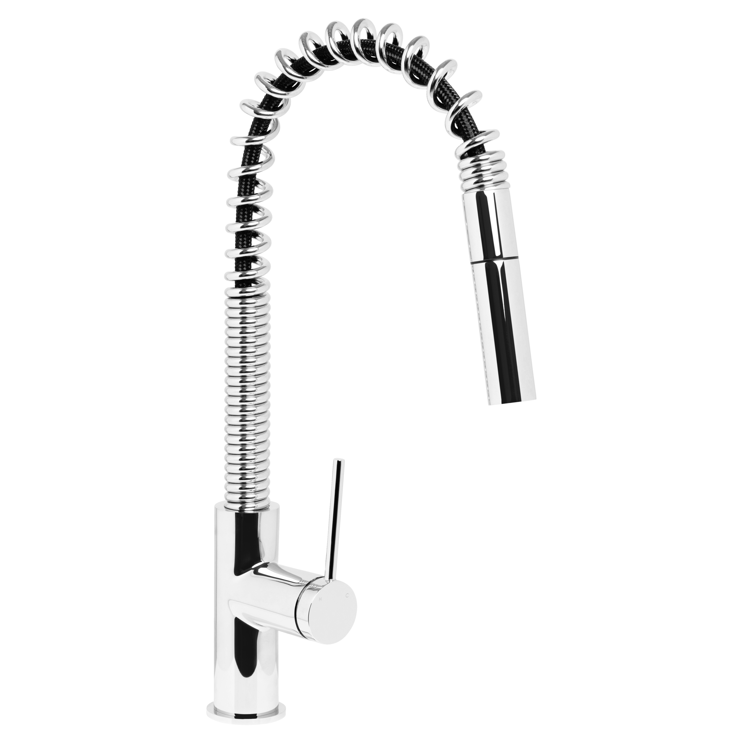 Venezia Gooseneck Pull Out Spring Sink Mixer Chrome