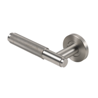 Ivan Door Handle Knurled Brushed Nickel