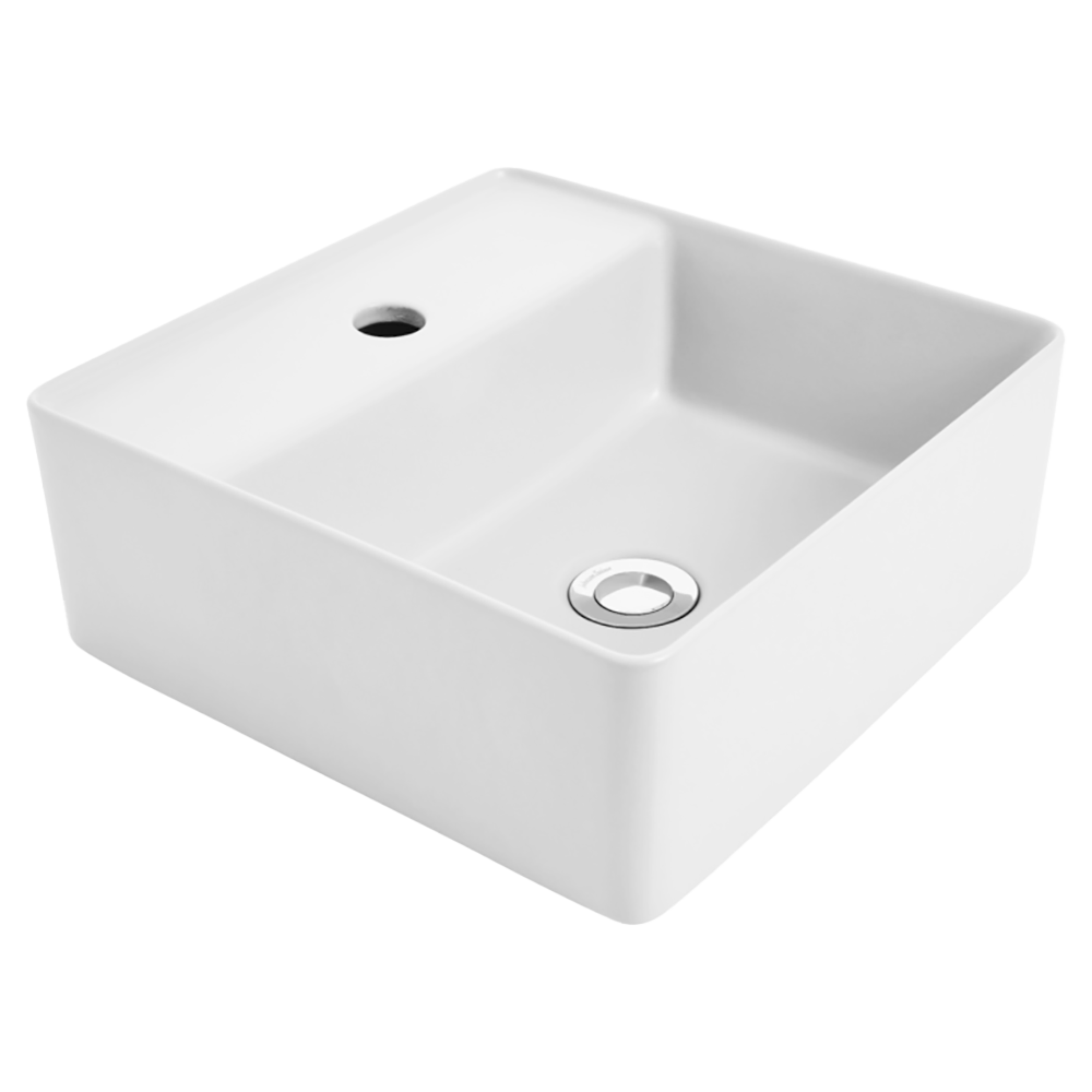 Venezia White Square Countertop Basin