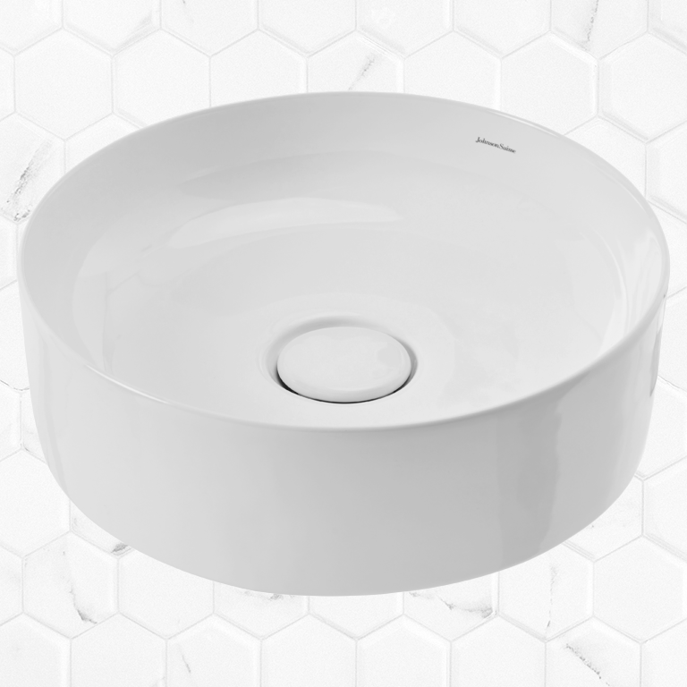 Venezia White Round Countertop Vessel