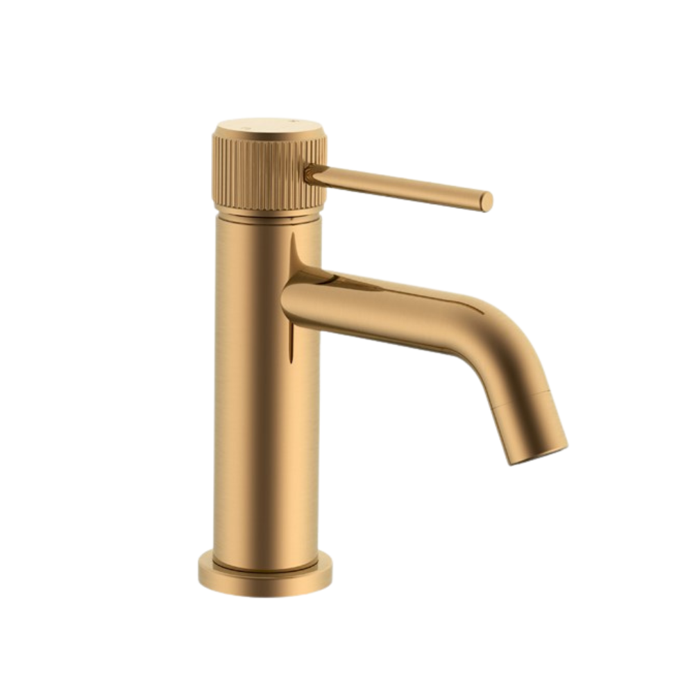 Soul Groove Basin Mixer Brushed Brass