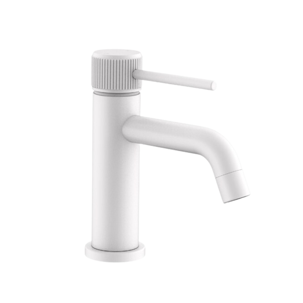 Soul Groove Basin Mixer Matte White