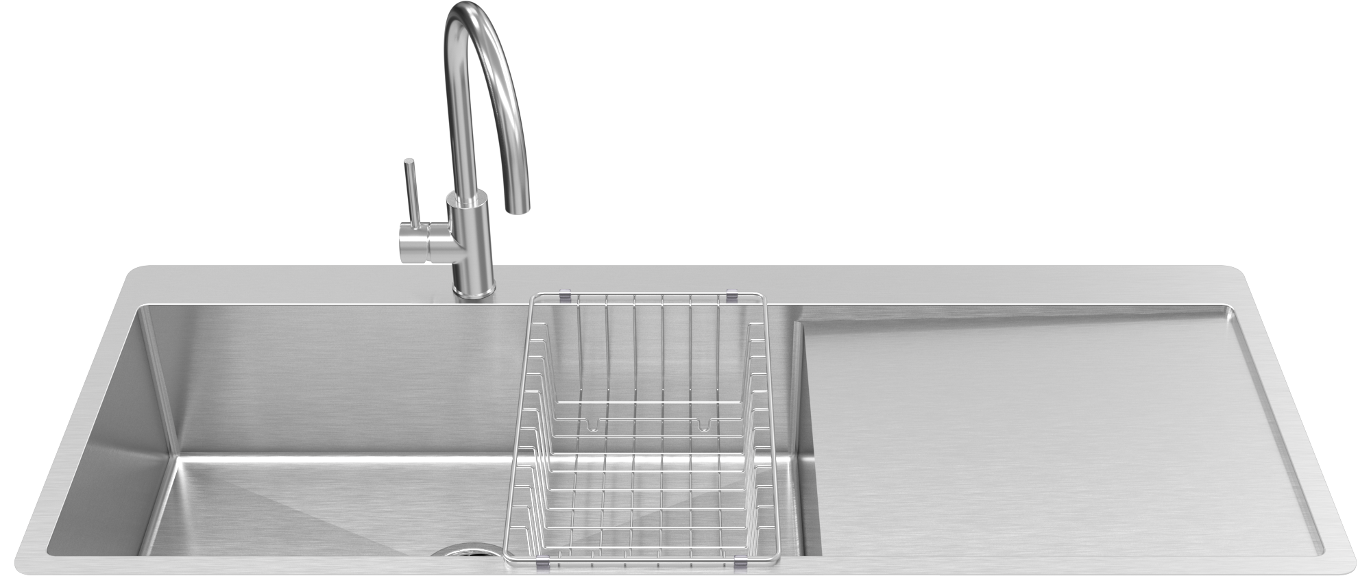 Jayden 1200x500 Single Bowl Tap Landing with Left Drain Board Sink