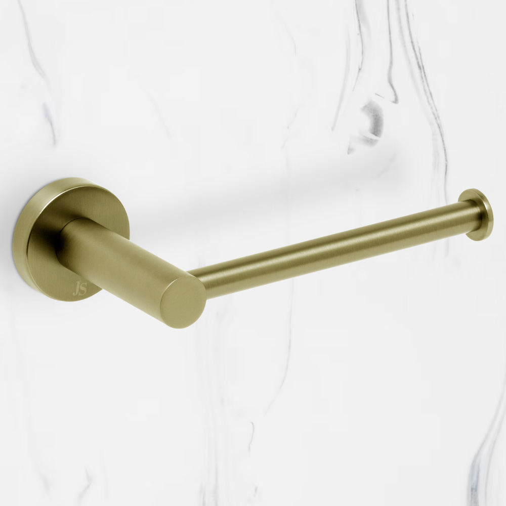 Venezia Toilet Roll Holder Brushed Brass Gold