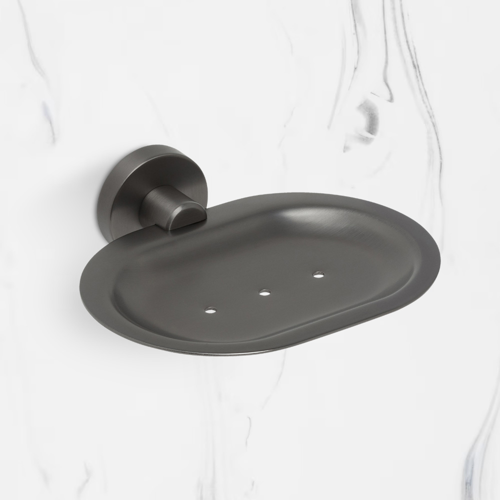 Venezia Soap Dish Brushed Gunmetal