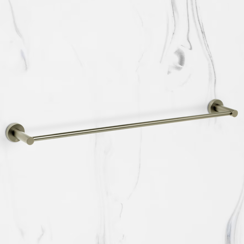 Venezia Single Towel Rail 600mm Brushed Nickel