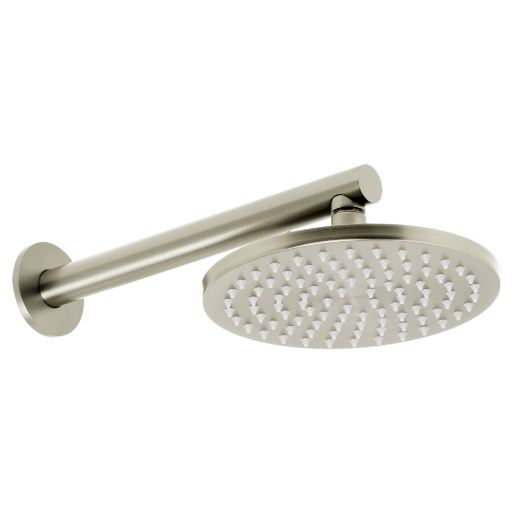 Venezia Overhead Rain Shower With 300mm Wall Arm Brushed Nickel