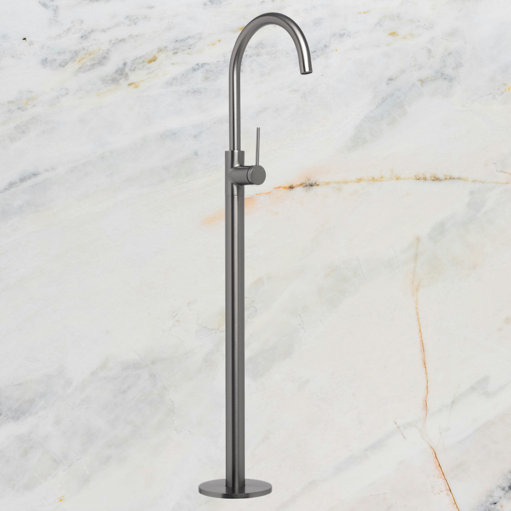 Venezia Freestanding Bath Filler Brushed Gunmetal