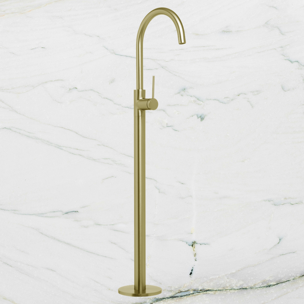 Venezia Freestanding Bath Filler Brushed Brass Gold