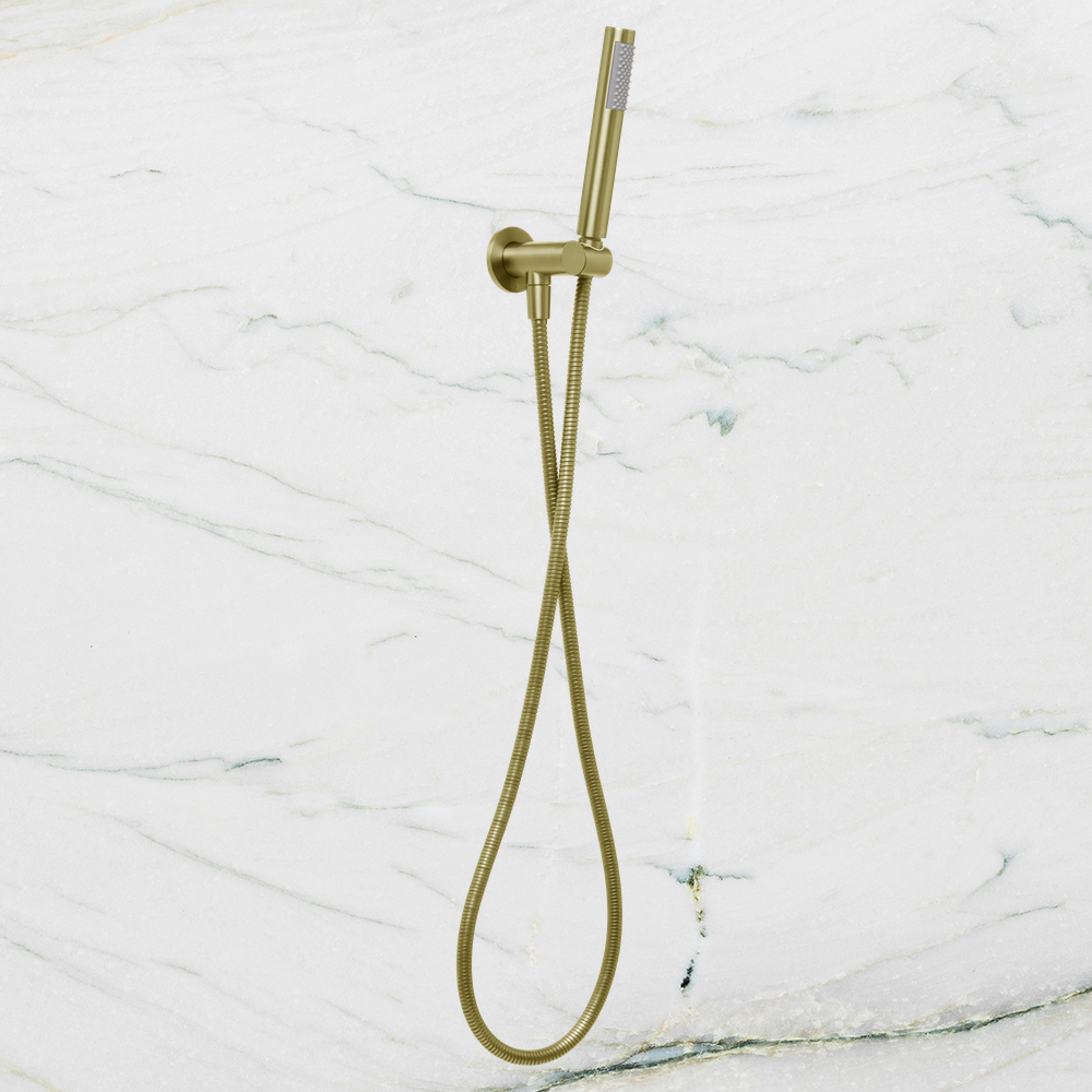 Venezia Hand Shower With Wall Bracket Brushed Brass Gold