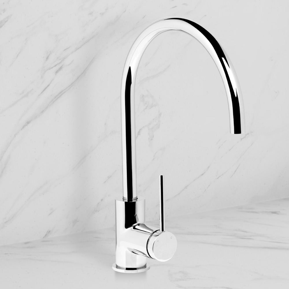 Venezia Gooseneck Sink Mixer Chrome