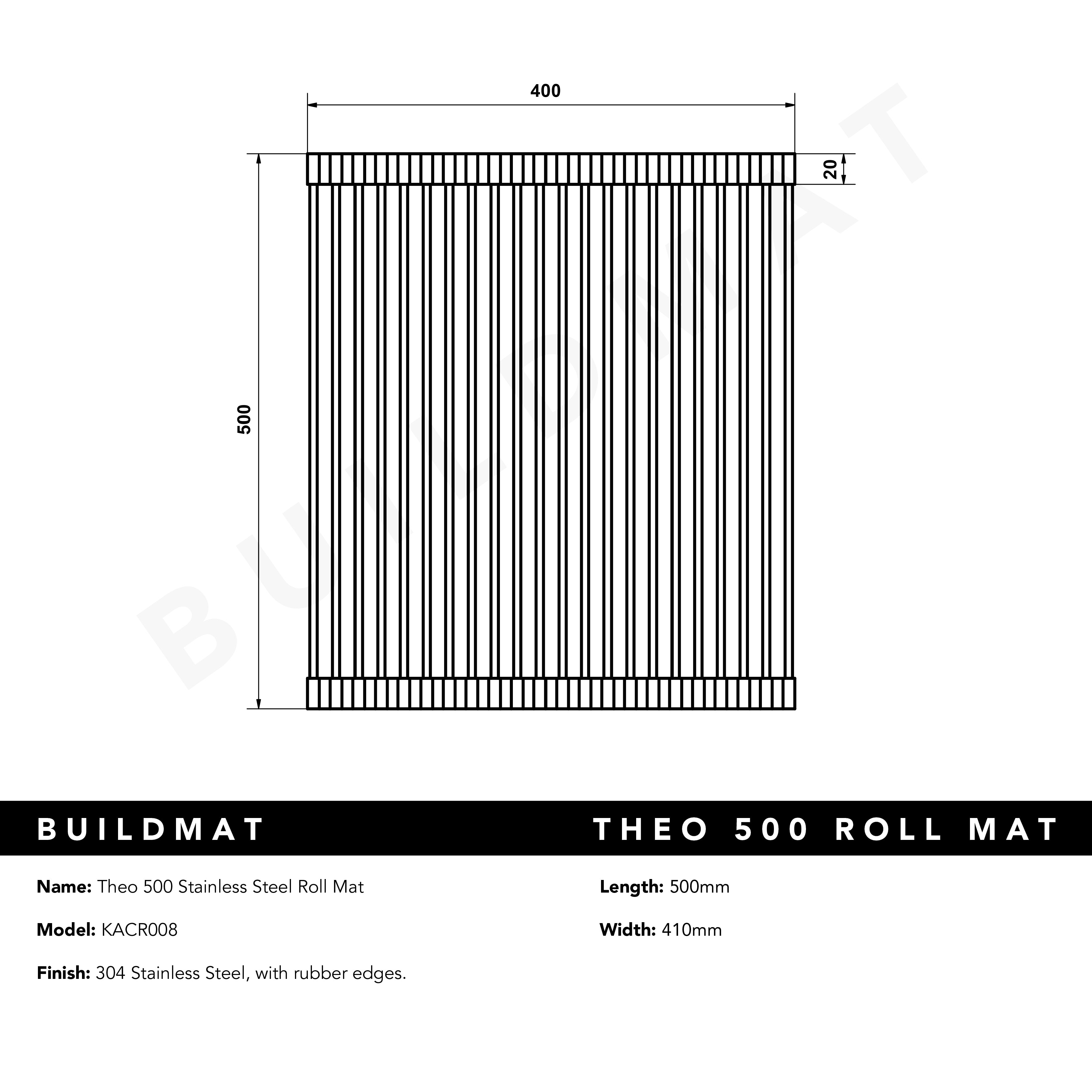 Theo 500 Stainless Steel Roll Mat