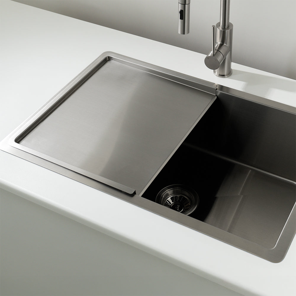 Aiden Portable Drain Board Brushed Stainless Steel