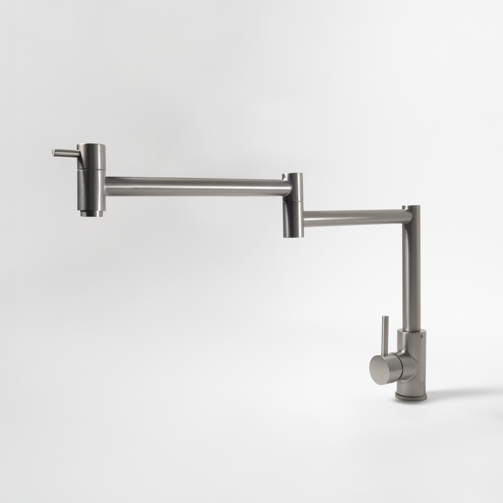 Barbara Bench Pot Filler Brushed Nickel