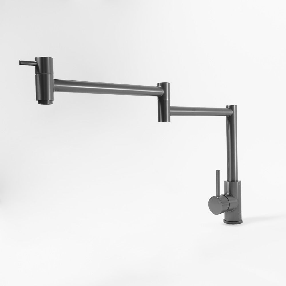 Barbara Bench Pot Filler Brushed Gunmetal