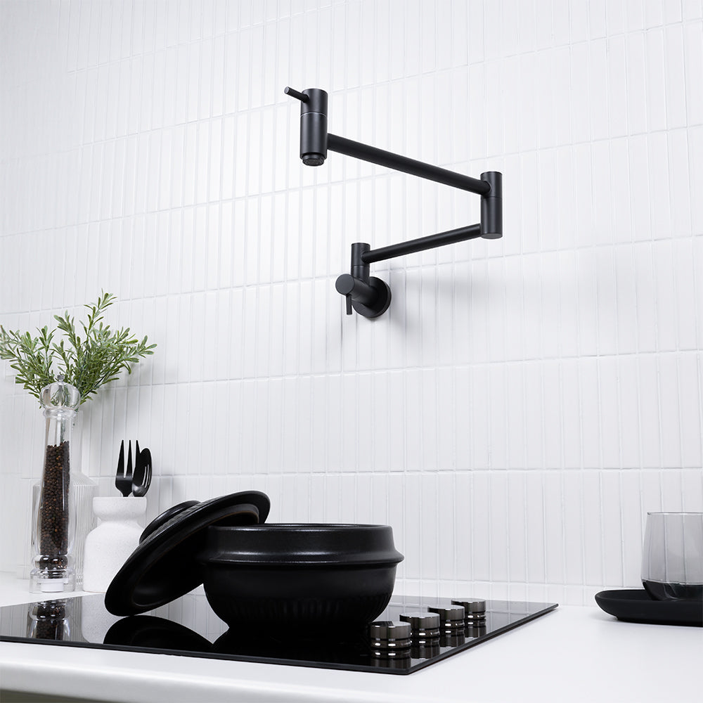 Winslow Wall Pot Filler Matte Black