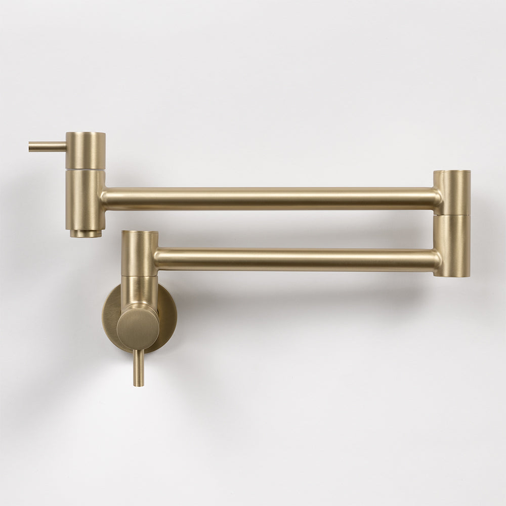 Winslow Wall Pot Filler Brushed Brass Gold