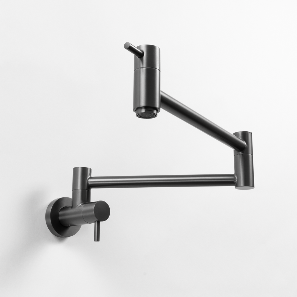 Winslow Wall Pot Filler Brushed Gunmetal