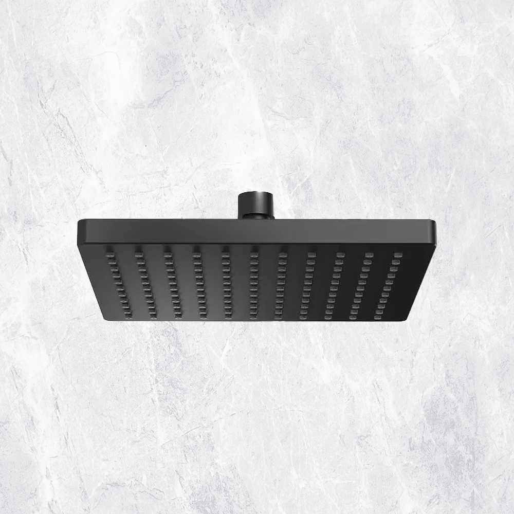 Lexi Shower Rose 200mm Square Matte Black