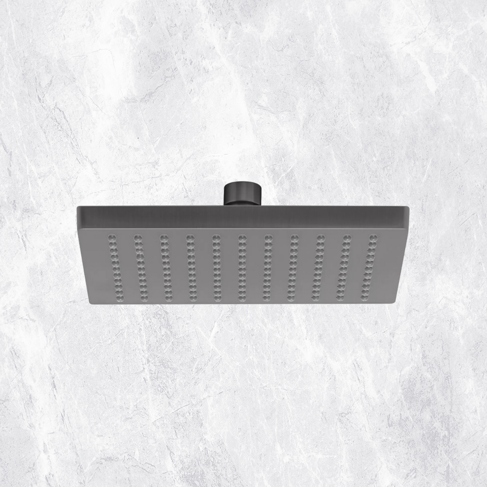 Lexi Shower Rose 200mm Square Brushed Carbon