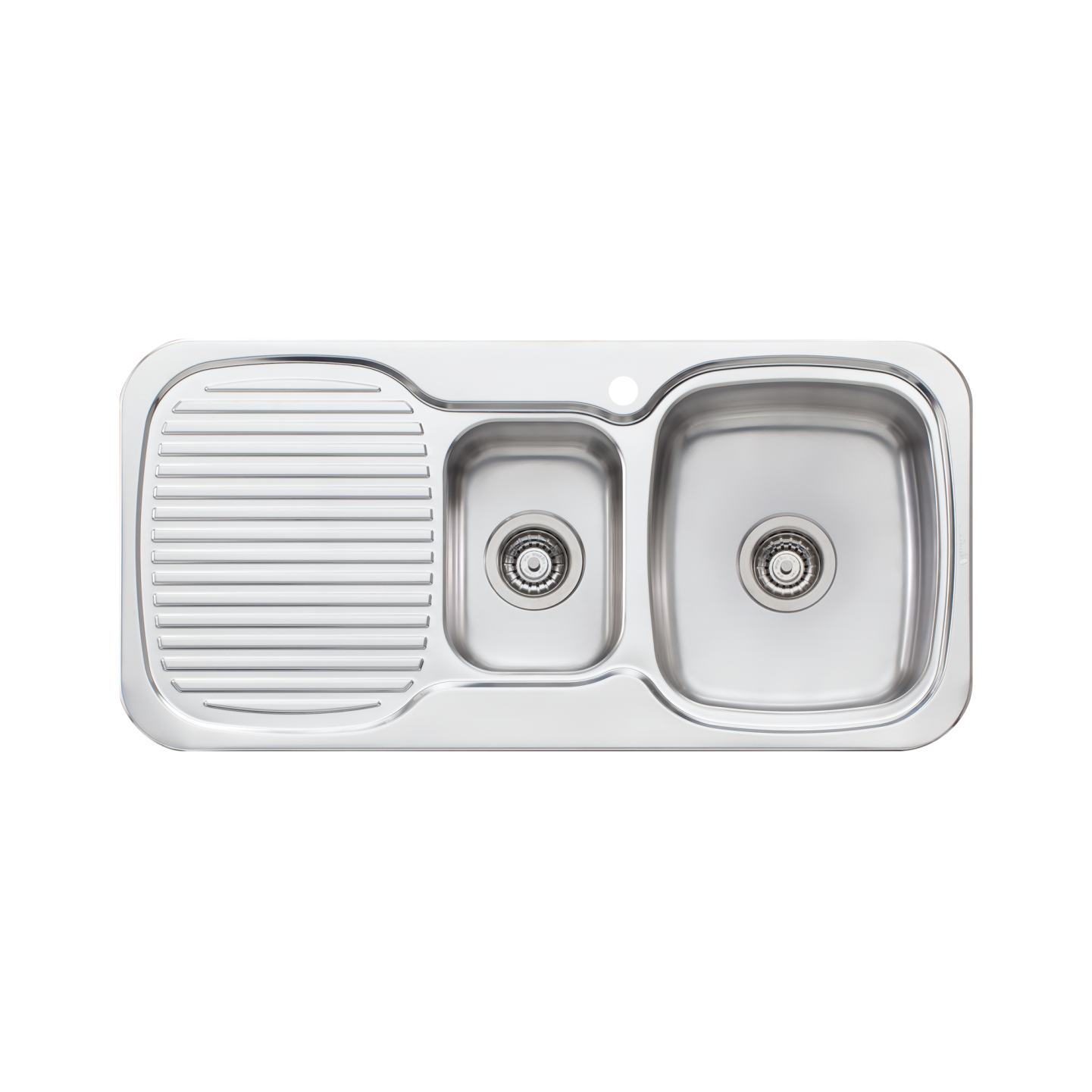 Lakeland 1 And 1/2 Bowl Sink With Drainer Right Stainless Steel