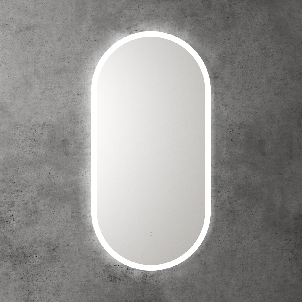 Beau Monde Oblong Pill LED Mirror Frameless