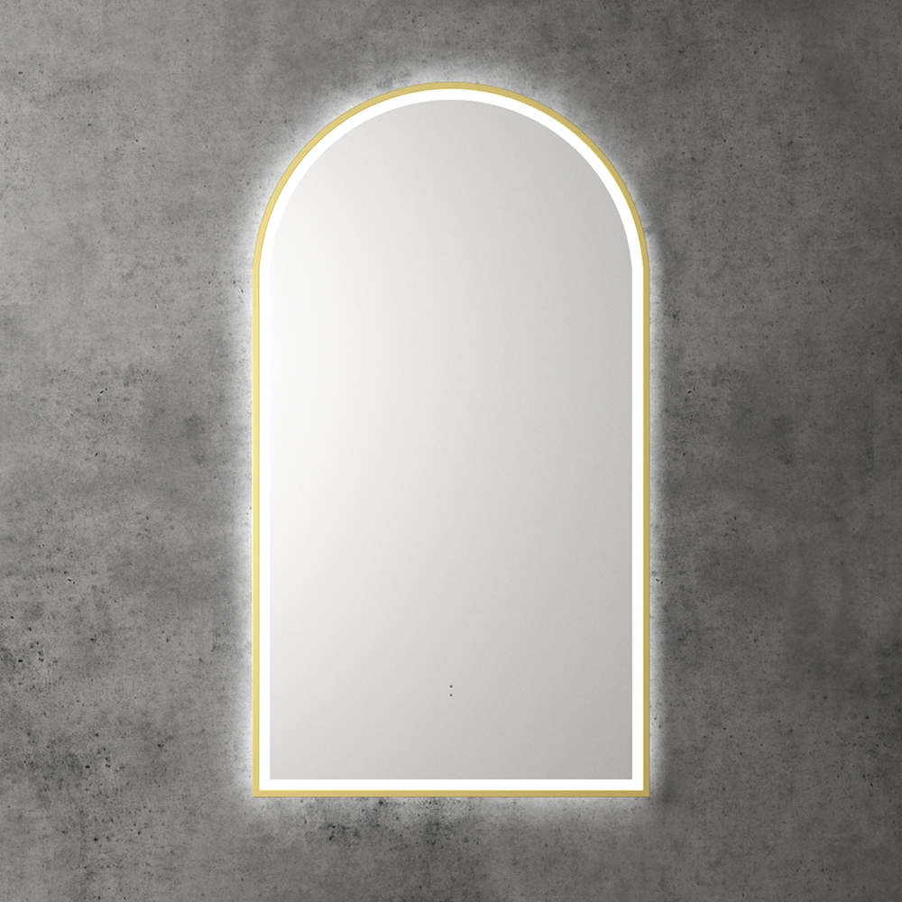 Canterbury Arch LED Mirror Brushed Gold