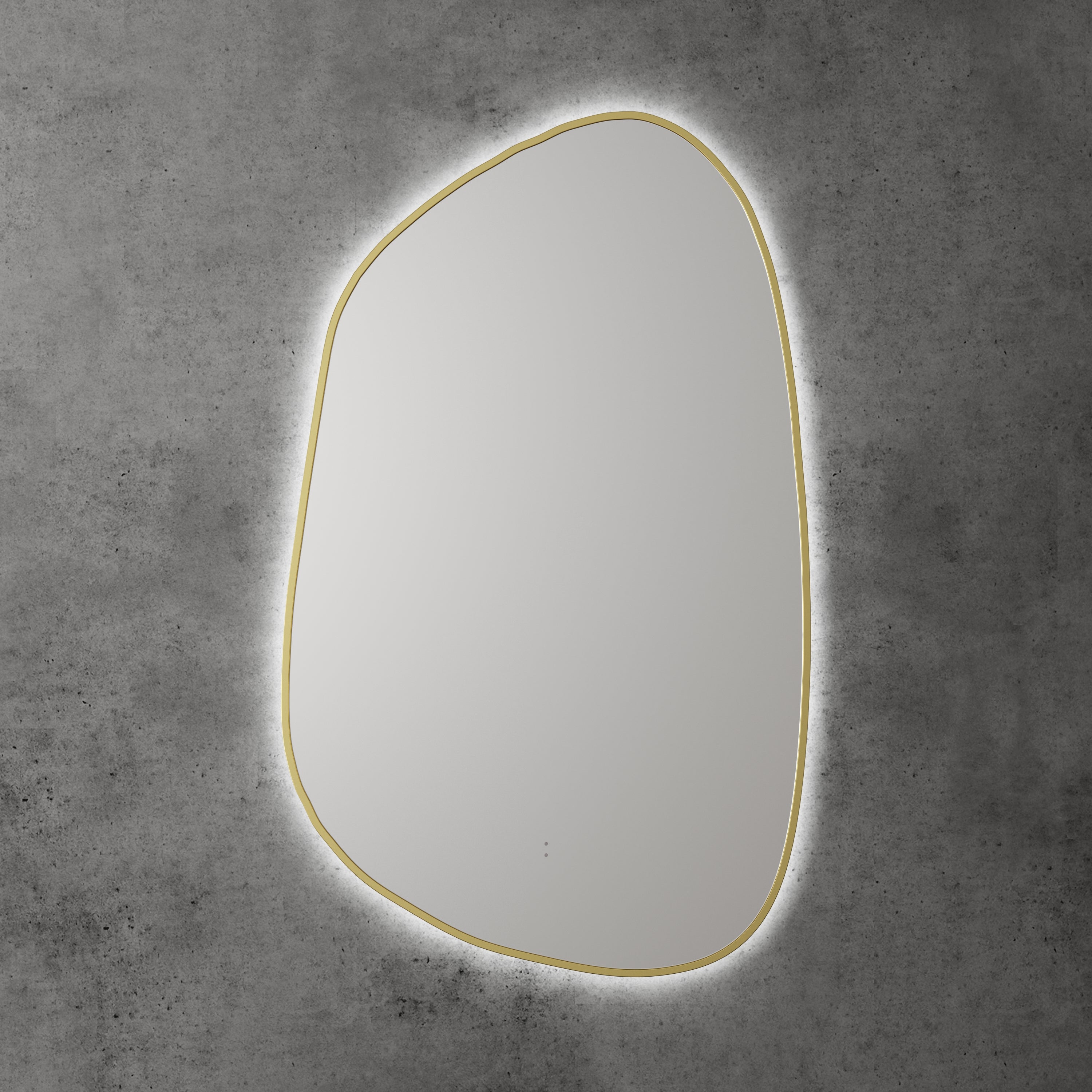 Tarcoola Asymmetric LED Mirror Brushed Gold